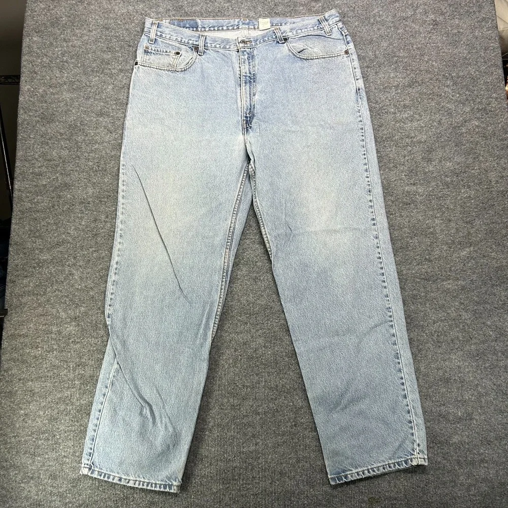 Levi's Relaxed Straight Leg Jeans‎ Men's Light Blue Wash Denim Zip Fly - 39X31.5